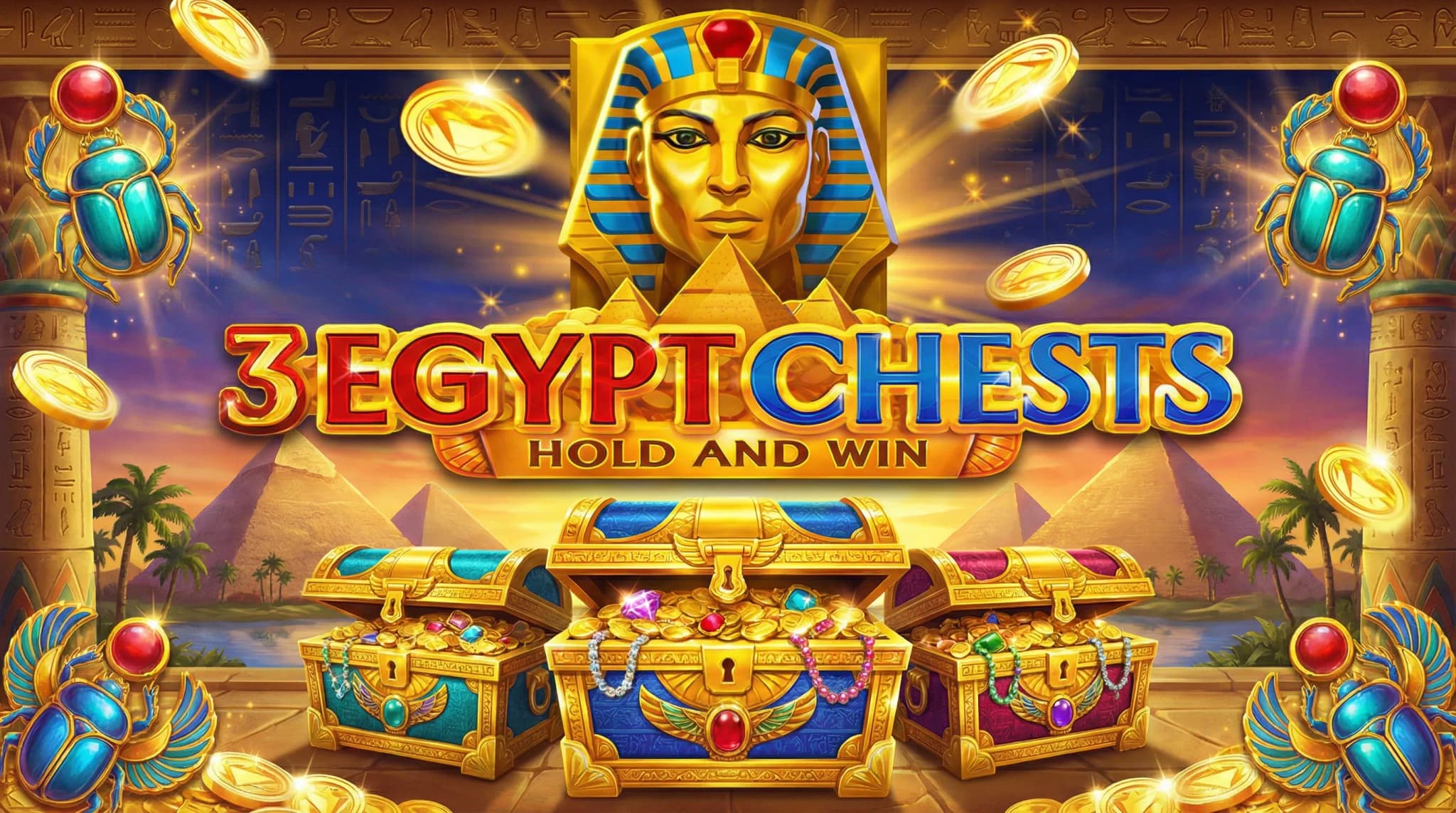 3 Egypt Chests: Hold and Win
